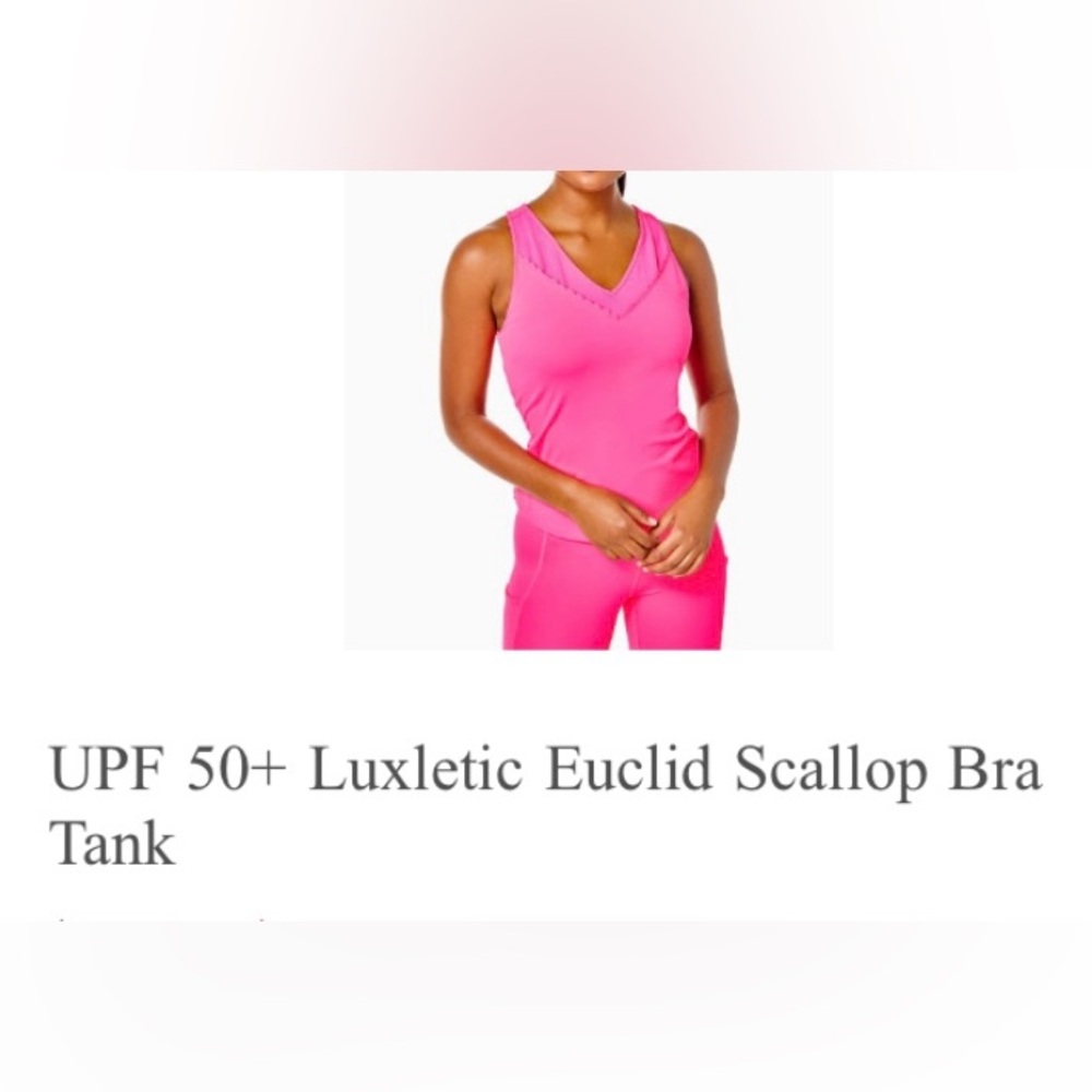 Lilly Pulitzer Bright Pink Scallop Tank Top